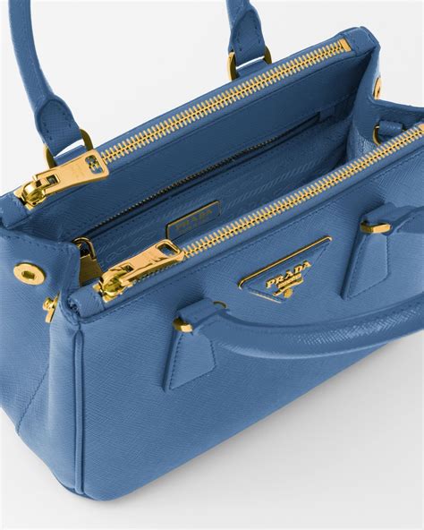 prada blue leather puch|Light Blue Prada Galleria Saffiano Leather Mini.